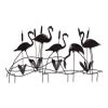 Flock of Flamingos Metal Garden Stake