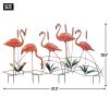 Flock of Flamingos Metal Garden Stake