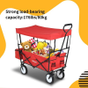 Outdoor Picnic Beach Camping Wagon Camping Cart Trolley Garden Trail Foldable Collapsible Folding Utility Cart Wagon