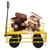 Tool cart cart garden cart truck makes it easier to transport firewood (yellow)