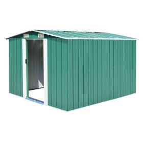 vidaXL Garden Shed 101.2"x117.3"x70.1" Metal Green