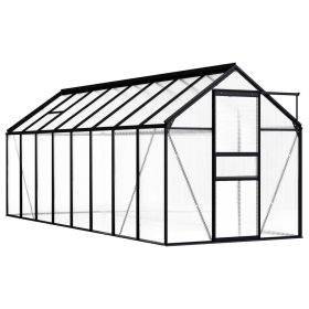 vidaXL Greenhouse Anthracite Aluminum 14.3 ftÂ¬â‰¤