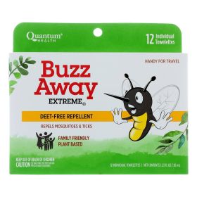 Quantum Research Buzz Away Towelettes - 12 pack