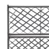 vidaXL Trellis Raised Bed with 2 Pots 22.8"x11.8"x42.1" Poly Rattan Black