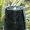 26" High Outdoor Water Fountain with Light Modern Chic Design Polyresin Water Feature with Light for Garden