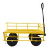 Tool cart cart garden cart truck makes it easier to transport firewood (yellow)