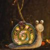 Solar Powered LED Outdoor Decor Resin Snail Ladybug Garden Light