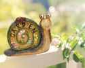 Solar Powered LED Outdoor Decor Resin Snail Ladybug Garden Light