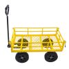 Tool cart cart garden cart truck makes it easier to transport firewood (yellow)