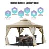 Outdoor 2-Tier 10 Feet x 10 Feet Screw-free Structure Shelter Gazebo Canopy