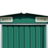 vidaXL Garden Shed 101.2"x117.3"x70.1" Metal Green