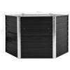 vidaXL Garden Raised Bed Anthracite 50.8"x50.8"x30.3" Galvanized Steel