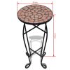 vidaXL Mosaic Side Table Plant Table Terracotta