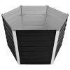 vidaXL Garden Raised Bed Anthracite 50.8"x50.8"x30.3" Galvanized Steel