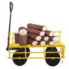 Tool cart cart garden cart truck makes it easier to transport firewood (yellow)