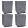 Planters 4 pcs Dark Gray 11.8"x11.8"x14.6" Polypropylene