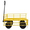 Tool cart cart garden cart truck makes it easier to transport firewood (yellow)