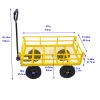 Tool cart cart garden cart truck makes it easier to transport firewood (yellow)