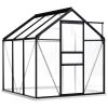 vidaXL Greenhouse Anthracite Aluminum 26.6 ftÂ¬â‰¤