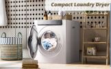 Electric Portable Clothes Dryer; Front Load Laundry Dryer with Touch Screen Panel and Stainless Steel Tub for Apartments; Dormitory; and RVs