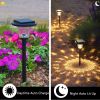 Itopfox 6PCS Solar Pathway Lights - 2 Modes Solar Landscape Lights W/ IP65 Waterproof, Solar Powered Outdoor Path Lights for Walkway/Yard/Backyard/Law