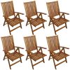 7 Piece Patio Dining Set Solid Acacia Wood