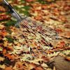 Garden Leaf Rake Adjustable Lightweight 62.6". Telescopic Metal Rake