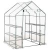 vidaXL Greenhouse with 8 Shelves 4.7'x4.7'x6.4'