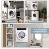 Electric Portable Clothes Dryer; Front Load Laundry Dryer with Touch Screen Panel and Stainless Steel Tub for Apartments; Dormitory; and RVs