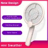 Electric Fly Swatte Bug Zapper Racket 2 In 1 Fly Swatter With 300mAh Battery Rechargeable Mosquito Repellent Lamp For Indoor And Outdoor