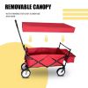 Outdoor Picnic Beach Camping Wagon Camping Cart Trolley Garden Trail Foldable Collapsible Folding Utility Cart Wagon