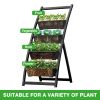 Vertical Elevated Planter with 4-Tiered Planter Boxes;  Raised Garden Bed 4FT Self Watering Garden Pots for Plants Herb Vegetable Fruit