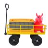 Tool cart cart garden cart truck makes it easier to transport firewood (yellow)