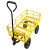 Tool cart cart garden cart truck makes it easier to transport firewood (yellow)