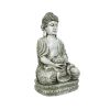 Meditating Sitting Buddha Solar Lights Outdoor Garden Patio Statue Light Decor