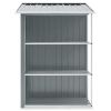 vidaXL Garden Shed with Rack Gray 80.7"x51.2"x72" Iron