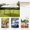 Outdoor Patio 13ft.Lx10ft.W Iron Carport Shelter Garage Tent; Garden Storage Shed with Anchor Kit; White