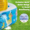 Inflatable Swimming Pool Duck Themed Kiddie Pool with Sprinkler for Age Over 3