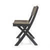 Truda Outdoor Acacia Wood Wicker Foldable Bistro Set with Chairs and Table