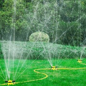 Garden Lawn Sprinkler Automatic 360 Rotating Adjustable Large Area Nursery Irrigation (Specification: Rotary sprinkler + 4 points water connection)